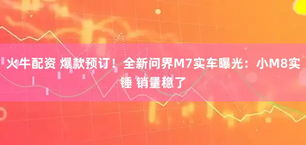 火牛配资 爆款预订！全新问界M7实车曝光：小M8实锤 销量稳了